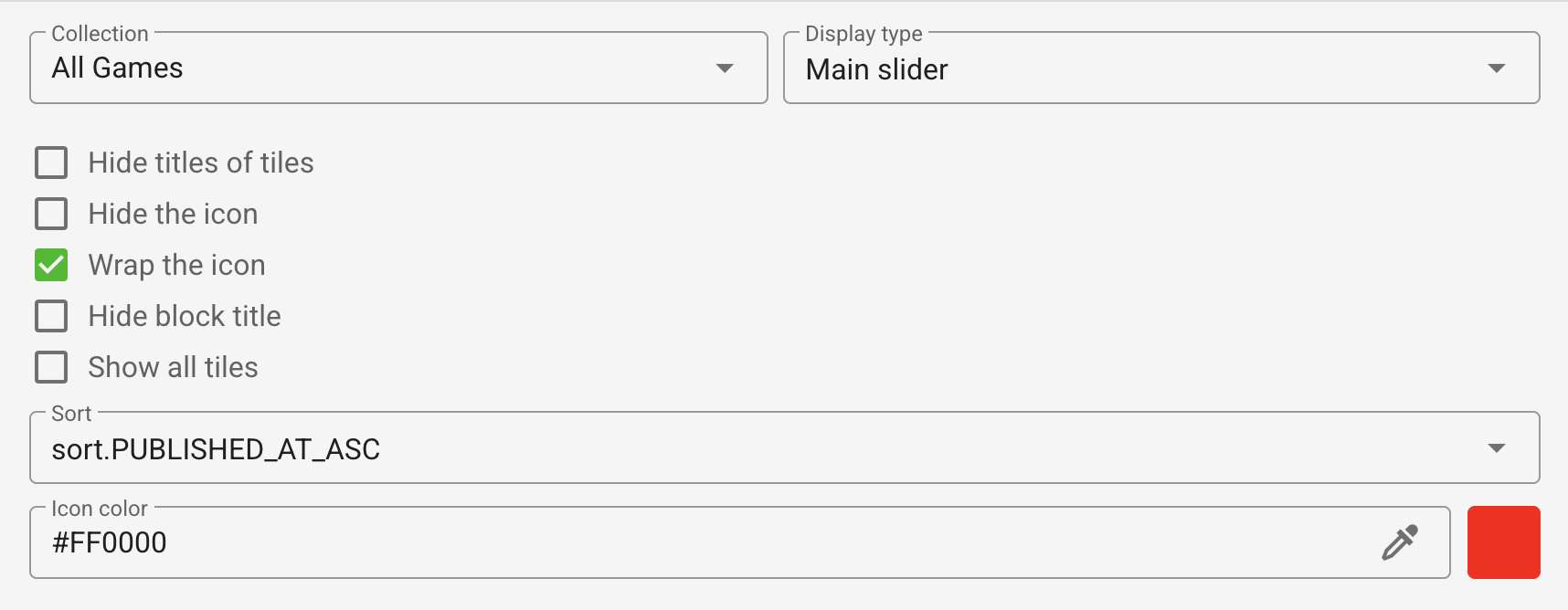 Collection page block sorted by publication date